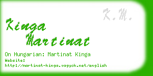 kinga martinat business card